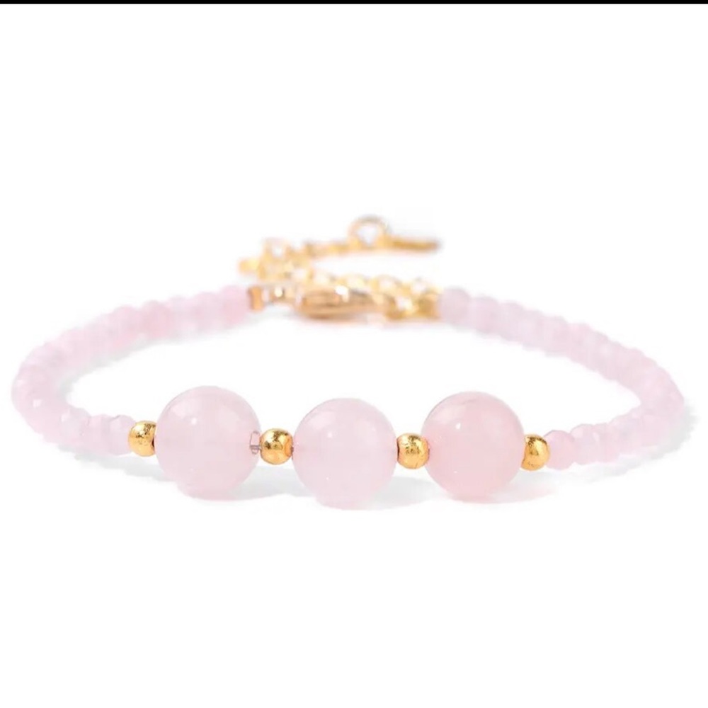 Rose Quartz Beaded Bracelet